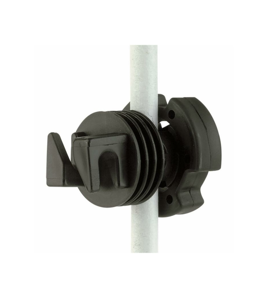ISOLATORE RECINTO ELETTRICO AMA PER PALI IN PLASTICA E METALLO NERO Ø12 MM 100 PEZZI